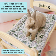 Load image into Gallery viewer, Design Your Own 100% Cotton Bunny Flop Pad in 3 Sizes - Small IKEA Bed, Med or Large Free US Shipping
