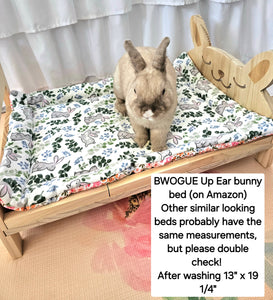 Design Your Own 100% Cotton Bunny Flop Pad in 3 Sizes - Small IKEA Bed, Med or Large Free US Shipping