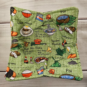 Hawaiian Foodie Recipe - Reversible 100% Cotton Bowl Cozy