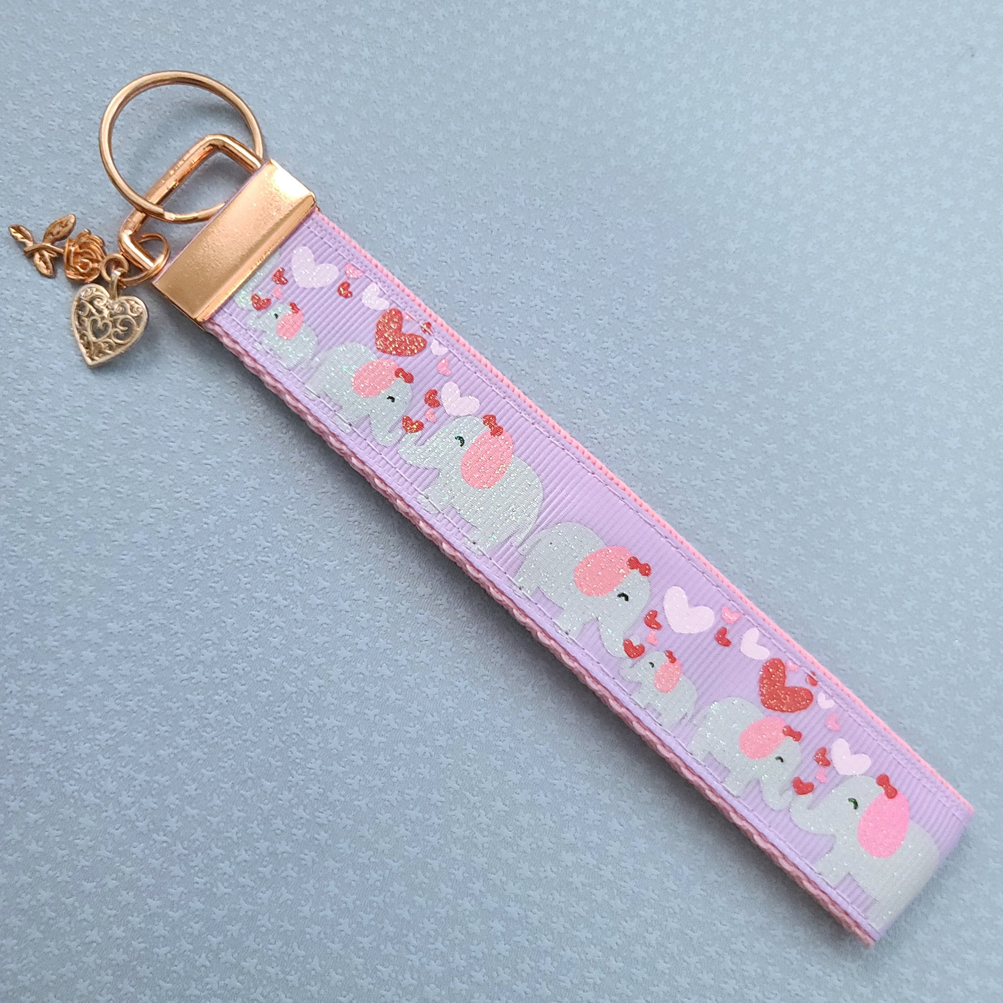 Rose Gold Keychain - Leather Key Ring