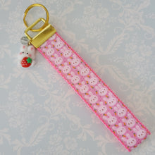 Load image into Gallery viewer, Kawaii Bunny Faces Key Fob in Pink
