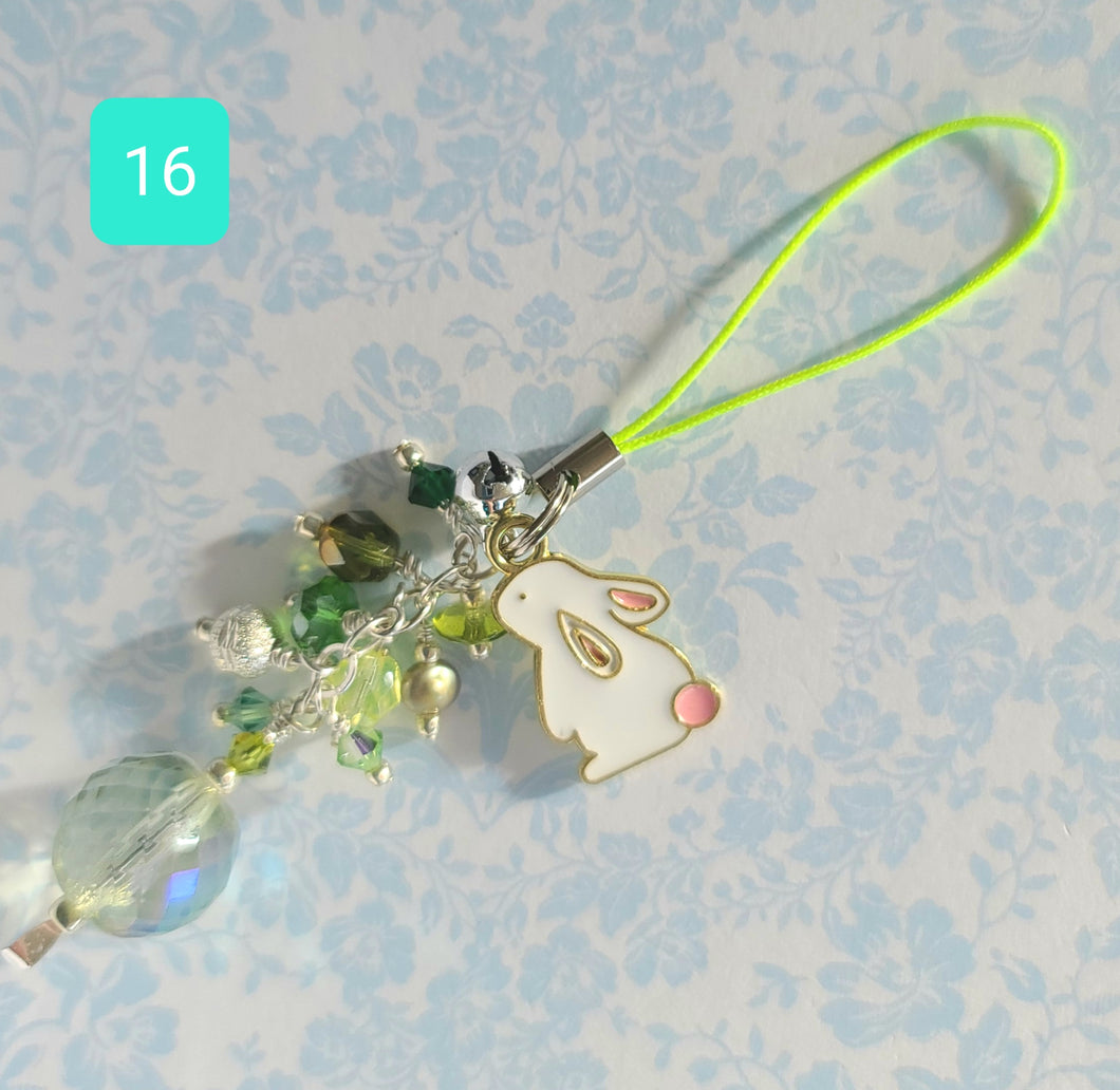 Crystal Bunny Bag/Cell Phone Charms